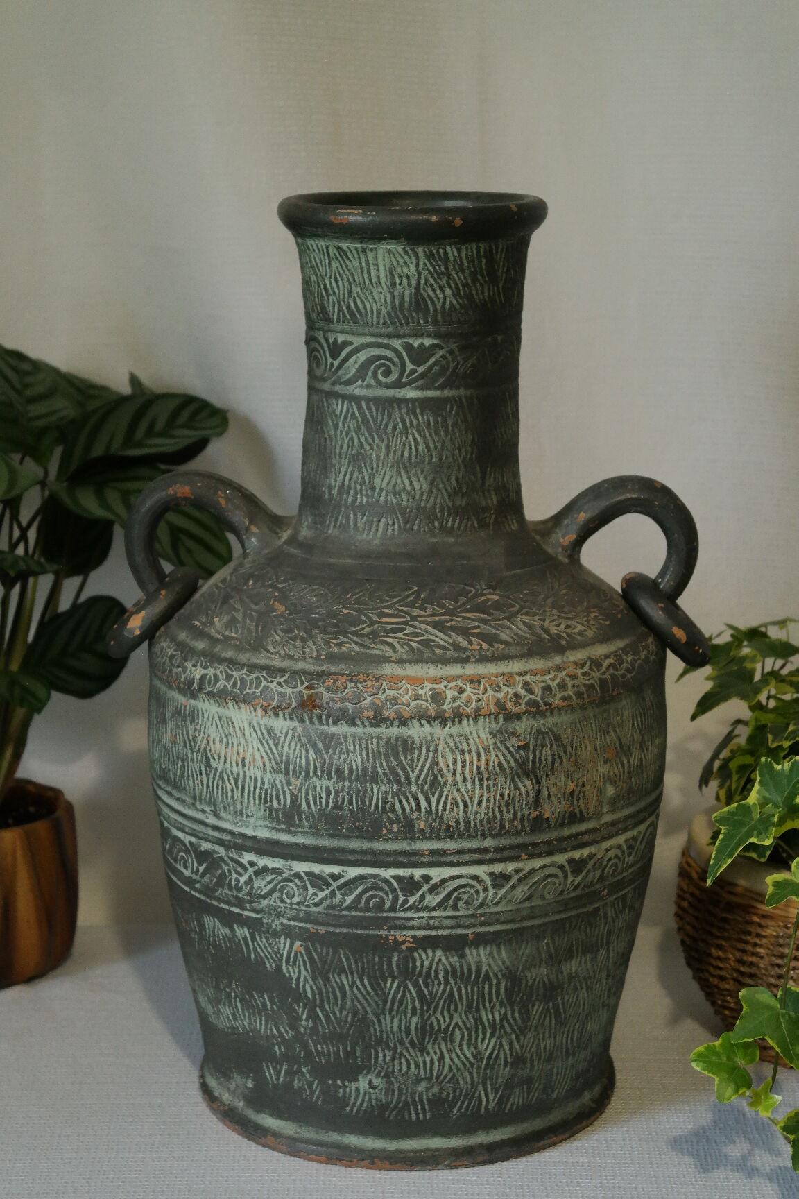 Antique style terracotta water jar, 20th century, Spain