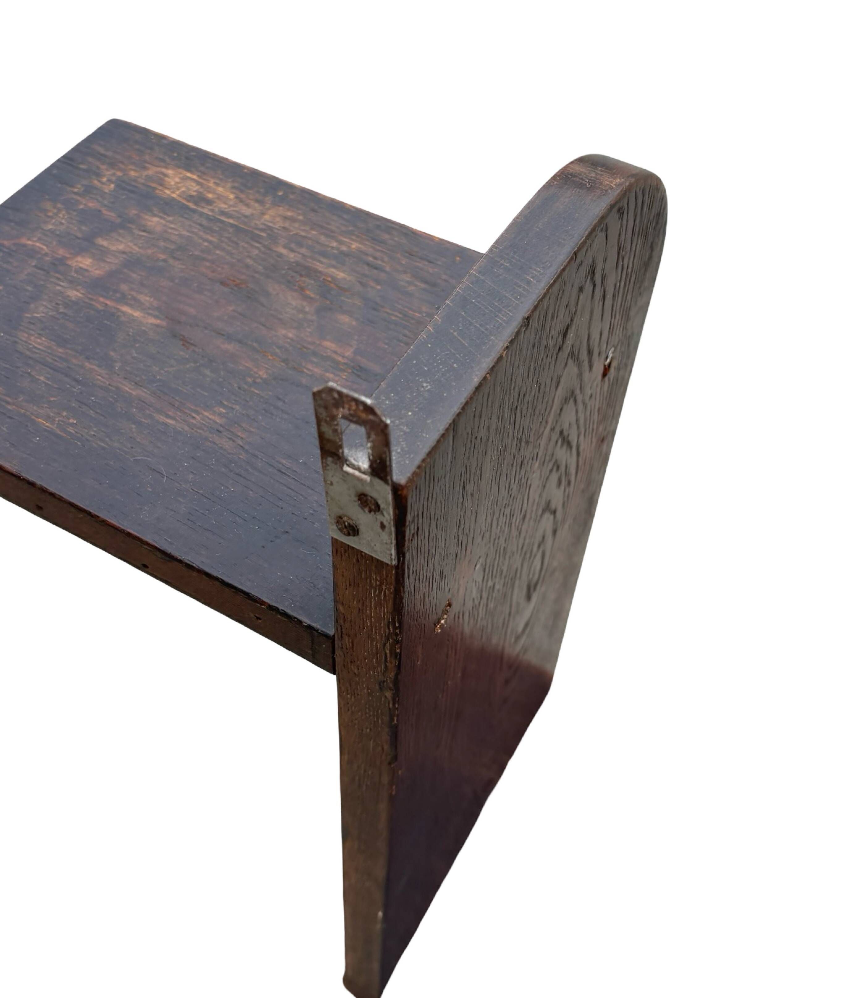 Art Deco Wall shelf Book shelf floating shelf oak 1920s design