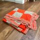 Vintage Granny Square Crochet Wool Throw