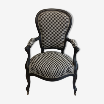 Former Chair re-upholstered black graphic