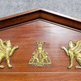 Large Empire mirror, return from Egypt, in mahogany, circa 1880 / h186cm