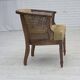 1950s, Danish easy chair, furniture velour, furniture mesh, oak wood.