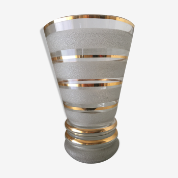 Vase verre granité