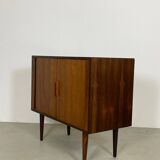 Danish Tambour Door Cabinet by Kai Kristiansen in Palisander 1960s