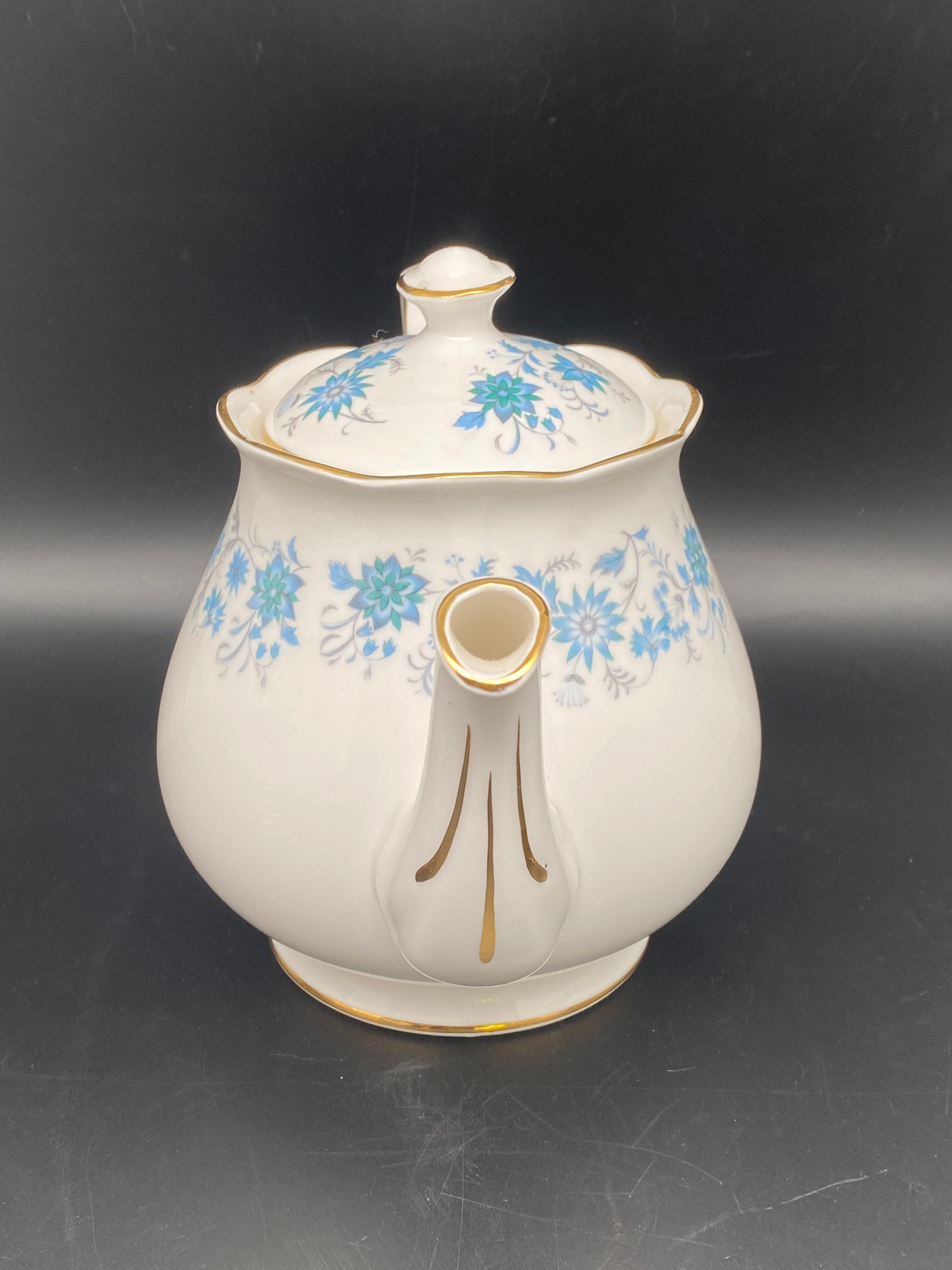 Fine Chinese porcelain tea set small sky flowers