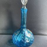 Large enameled blue carafe