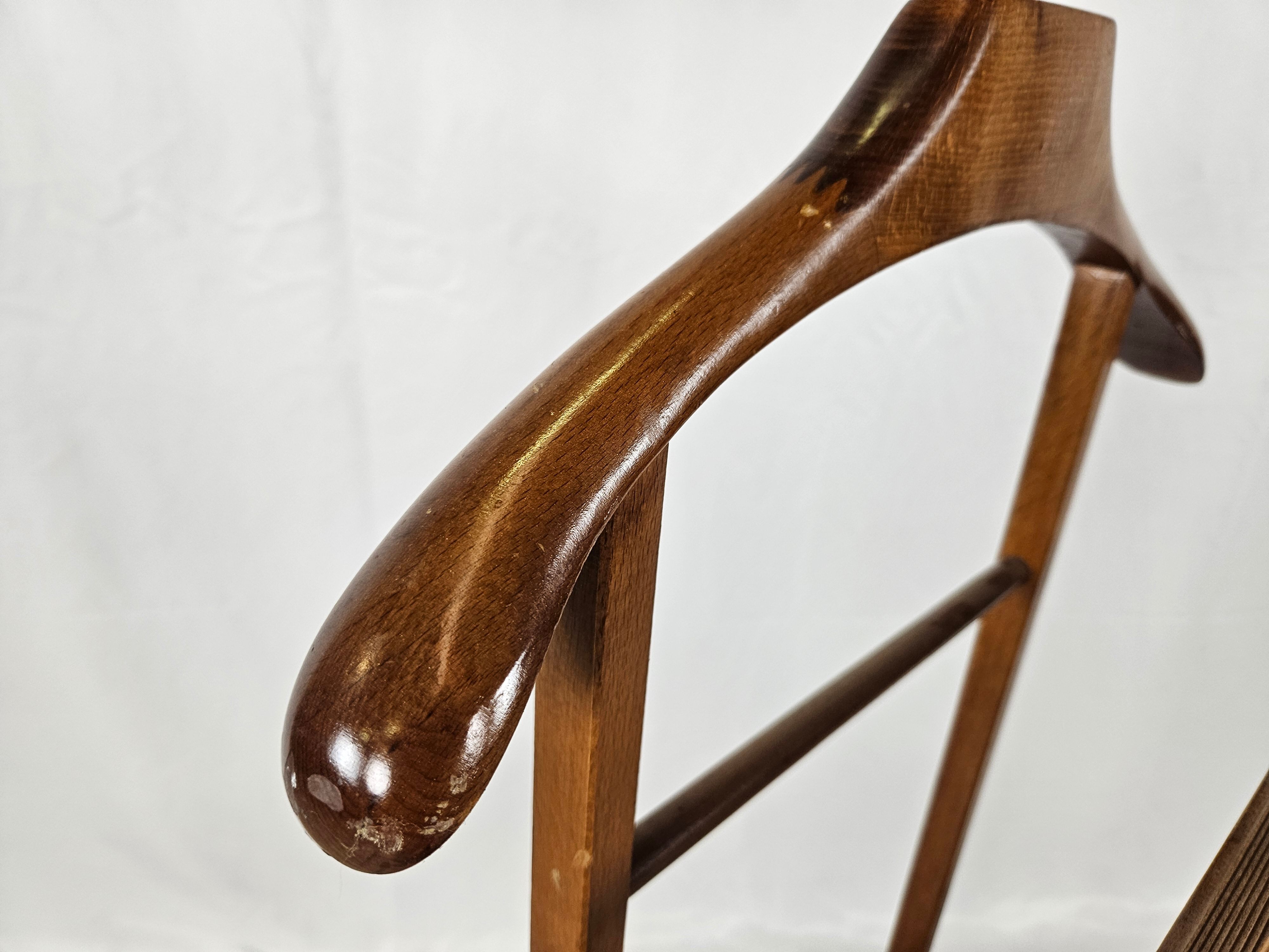 Valet vintage en bois années 1980