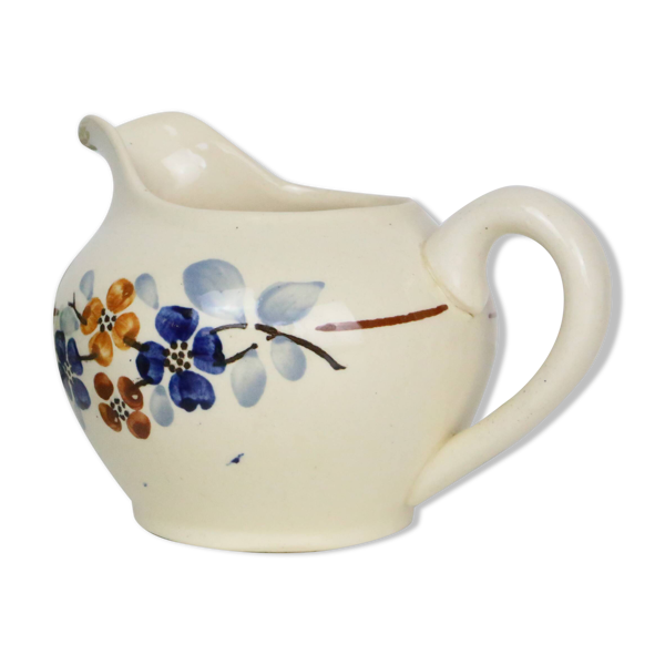 Saucière Sarreguemines - vintage français - petit pot faïence
