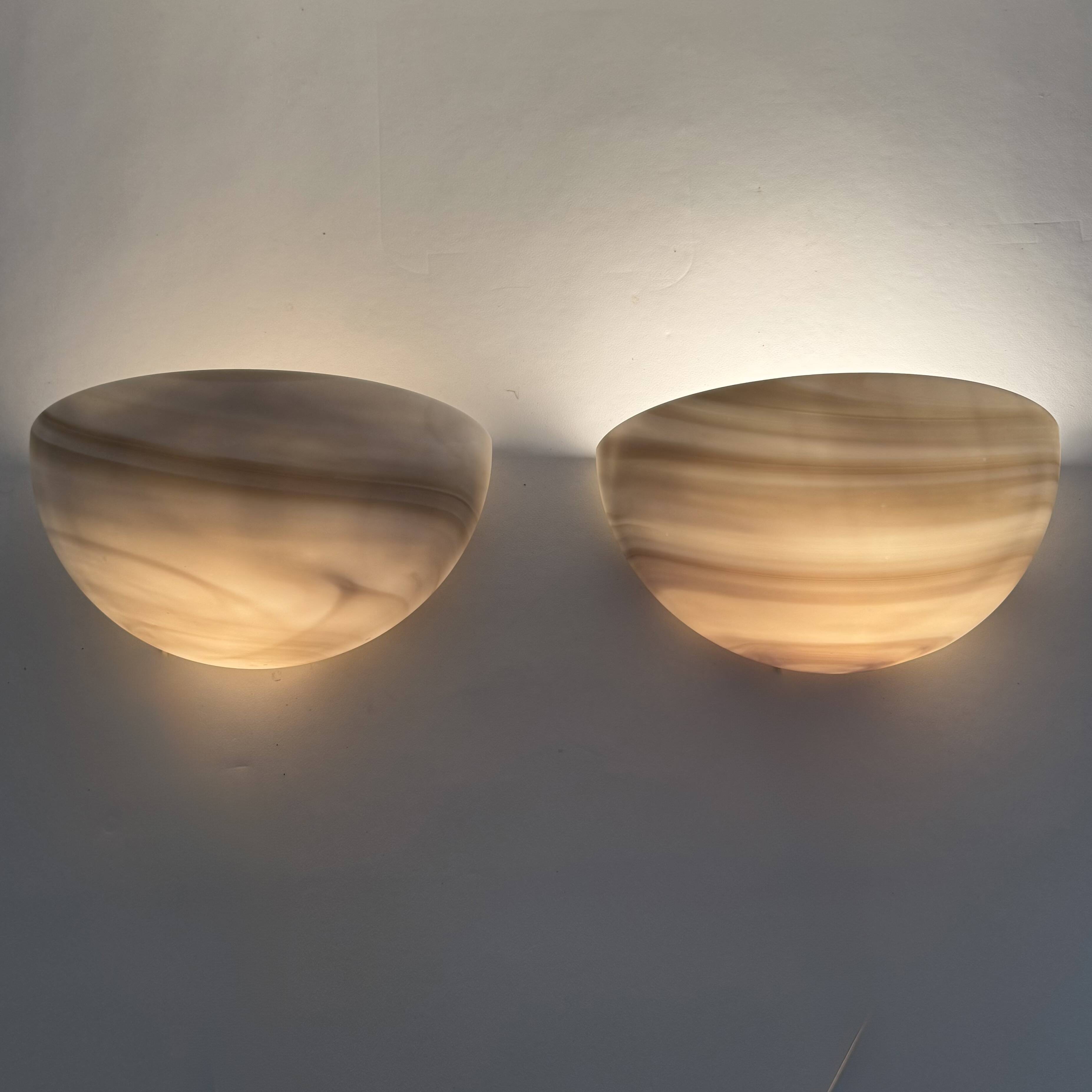 Set of 2 large Peil & Puzzler Carrara wall lamps sconce , 1970s