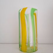 Striped blown glass vase 1980s
