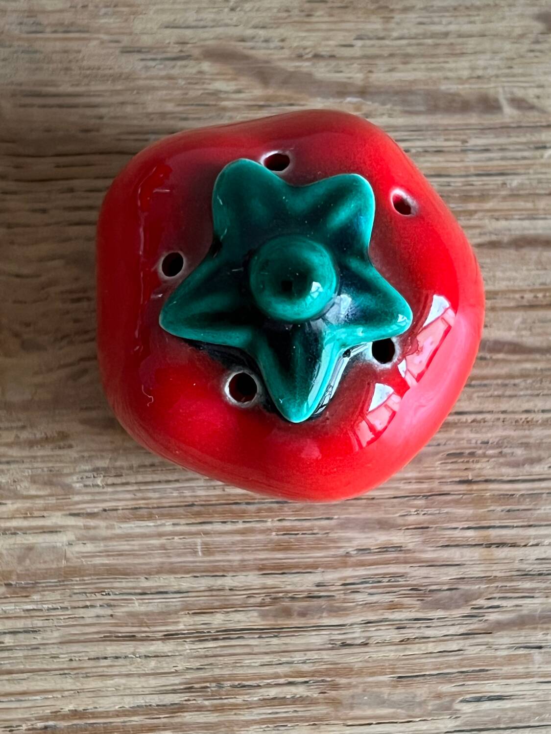 Barbotine set Salt shaker pepper shaker mustard pot