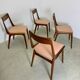 4x Alfred Christensen for Slagelse Møbelvaerk 'Boomerang' Dining Chairs