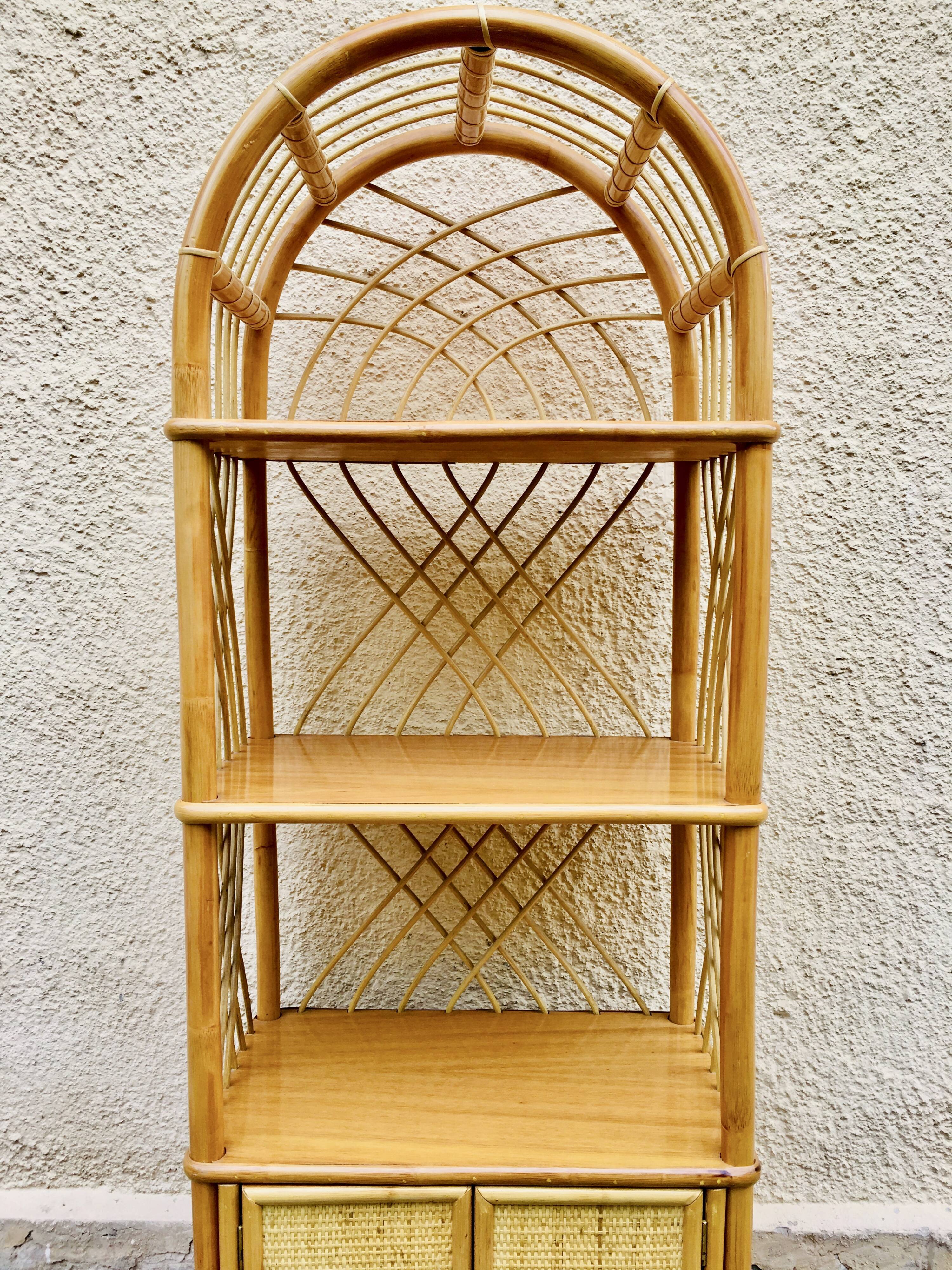 Rattan shelf