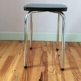 Hard blue formica stool