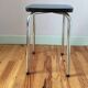 Tabouret formica bleu dur
