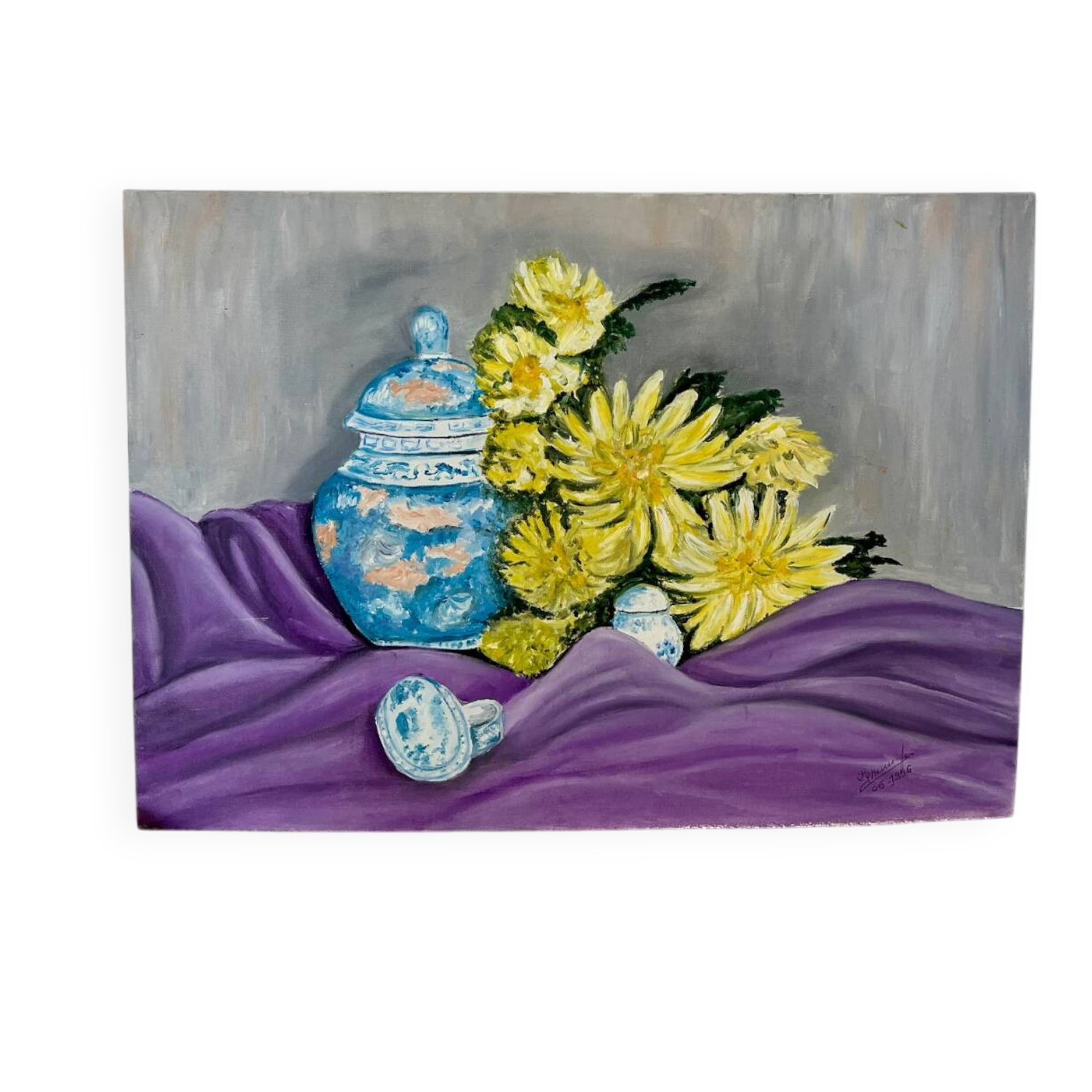 Oil on cardboard, signed, 33cm x 46cm