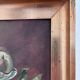 Antique original still life oil painting, fruit kitchen art