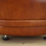 Leather armchair, Italian design, 1970s, production: Italy