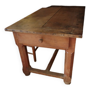 table de ferme en merisier
