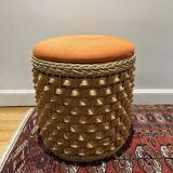 1970 wicker chest pouf