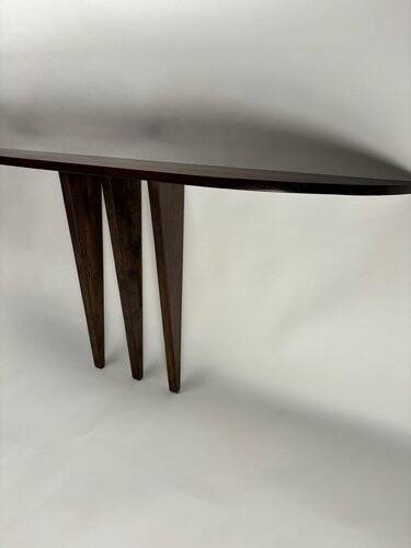 Mid-Century Italian Wooden Wall-Mounted Console Table in the style of Ulrich, 1950s