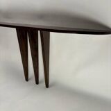 Mid-Century Italian Wooden Wall-Mounted Console Table in the style of Ulrich, 1950s