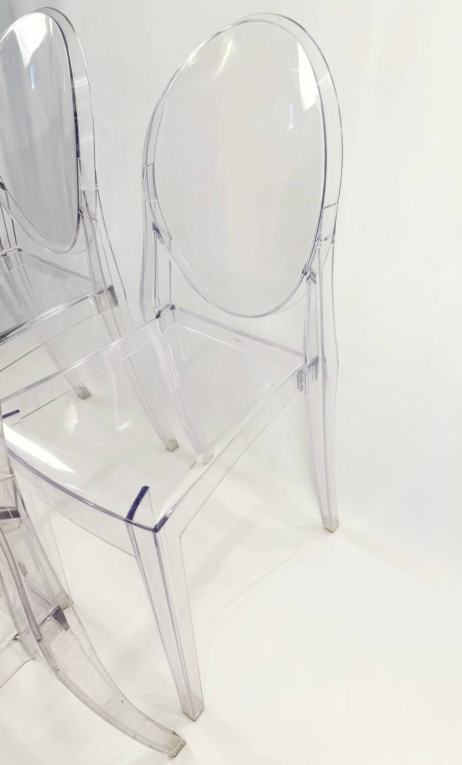 Lot de 4 chaises Ghost Victoria de Philippe Starck pour Kartell