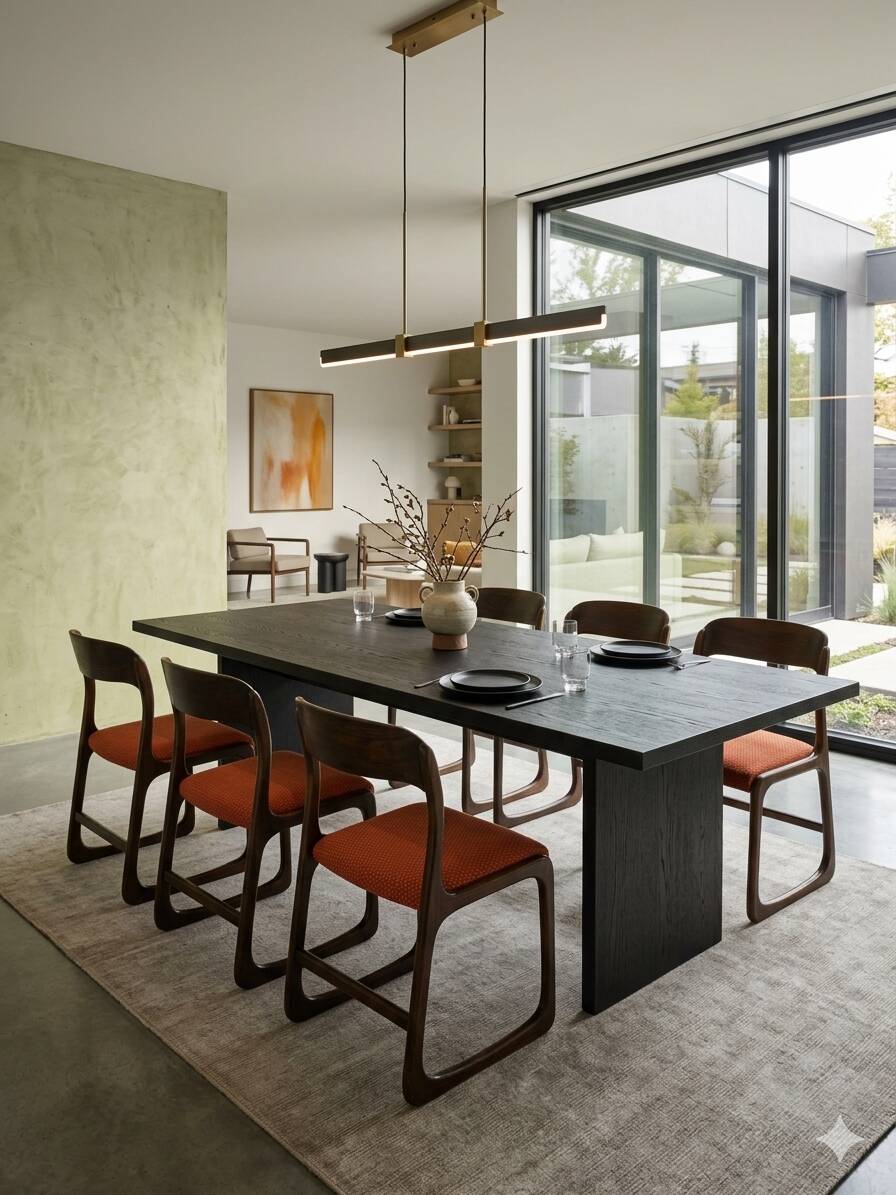 6 Baumann sled chairs in rosewood from the 1960s.
