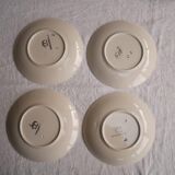 Set of 4 dessert plates Badonviller - Barcarolle pattern