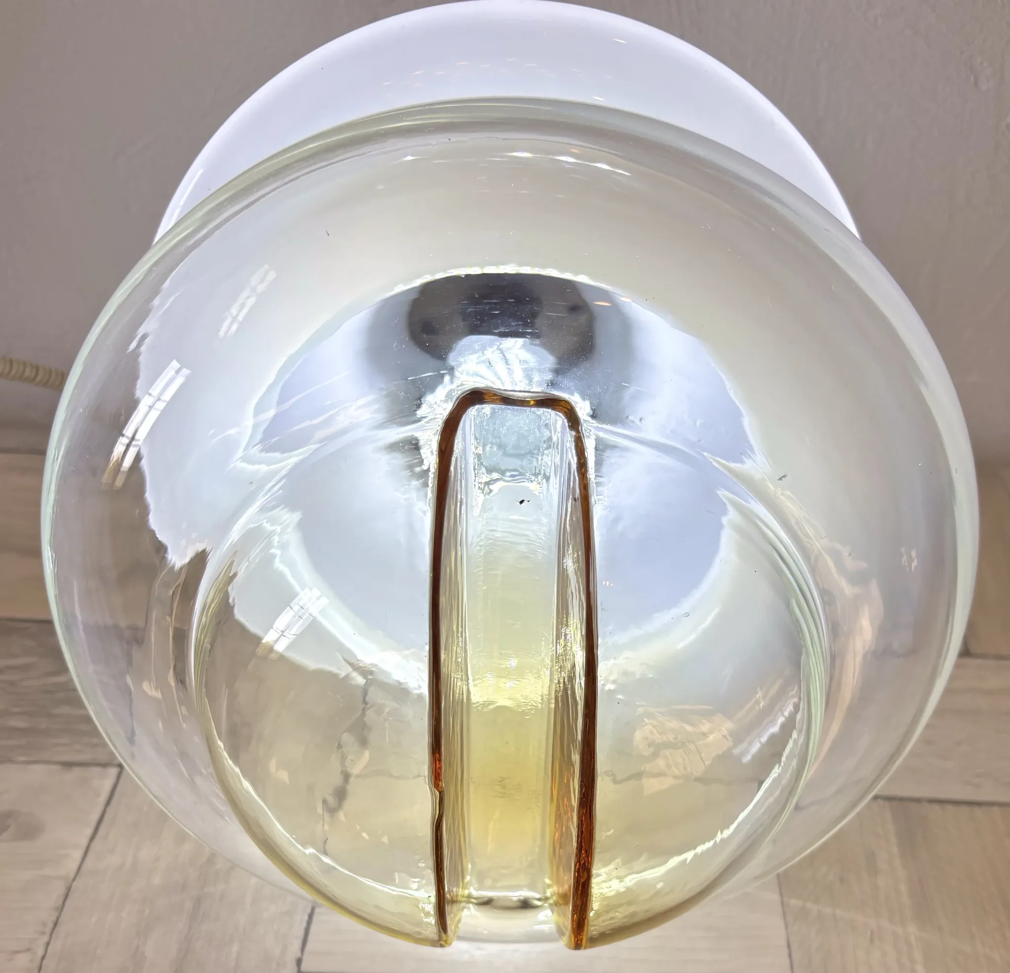 Very large vintage Italian Space Age pendant light.