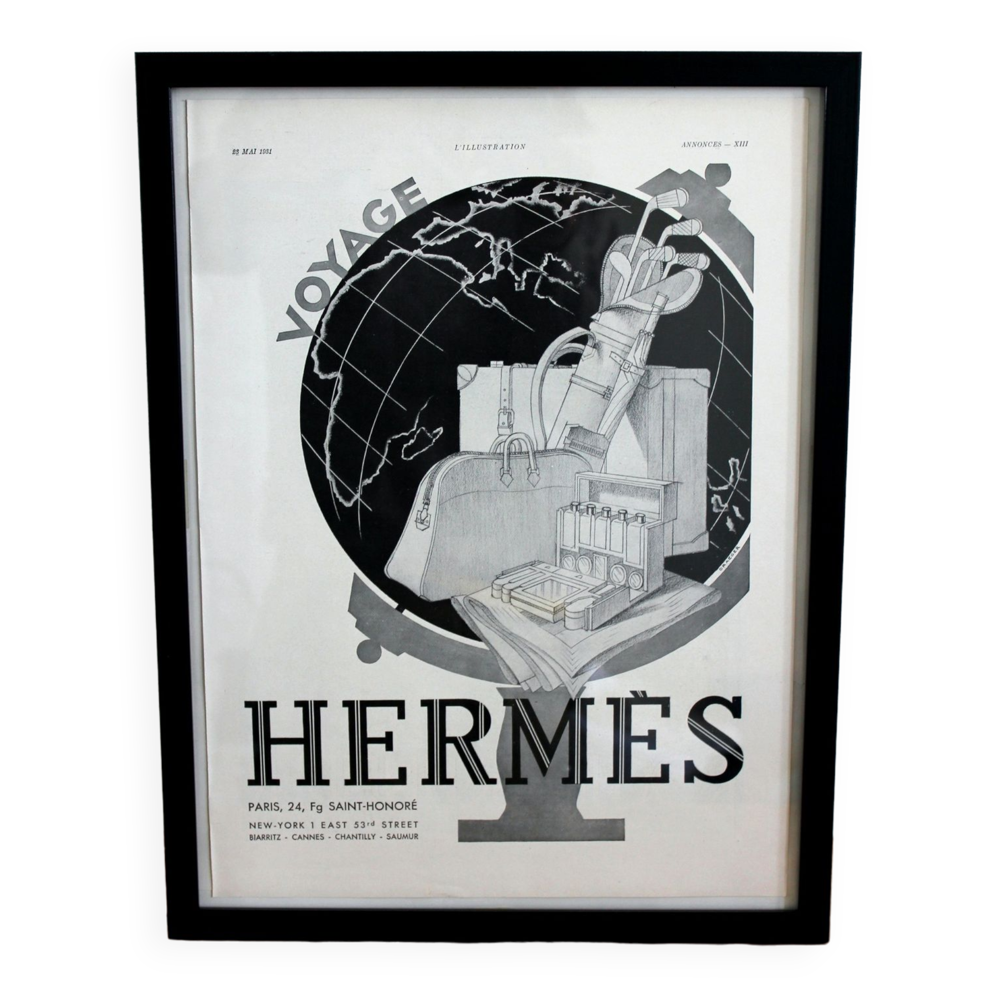 Hermès sport - vintage fashion poster 1930