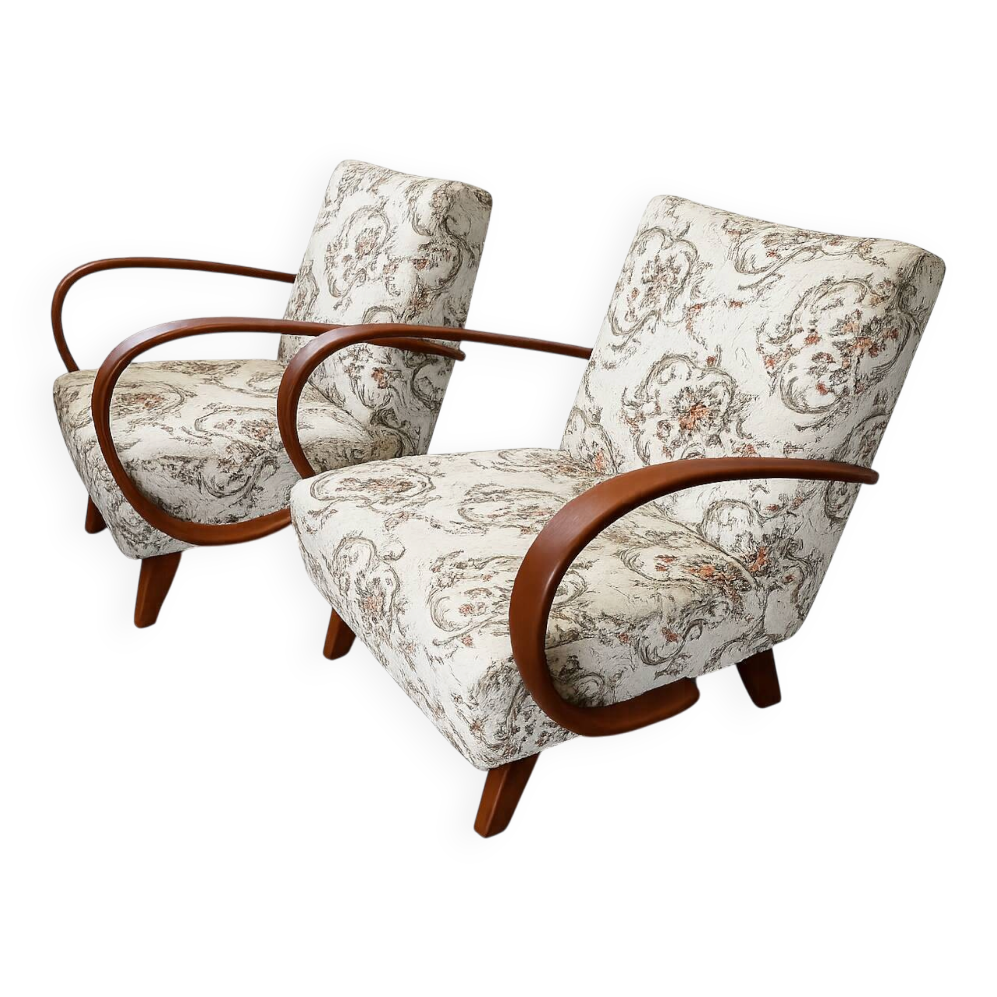 Set of 2 Style Halabala Lounge Armchairs