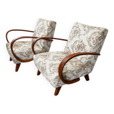 Ensemble de 2 fauteuils lounge Halabala