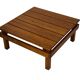 Vintage Pinewood Slatted Coffee Table Design 1970s