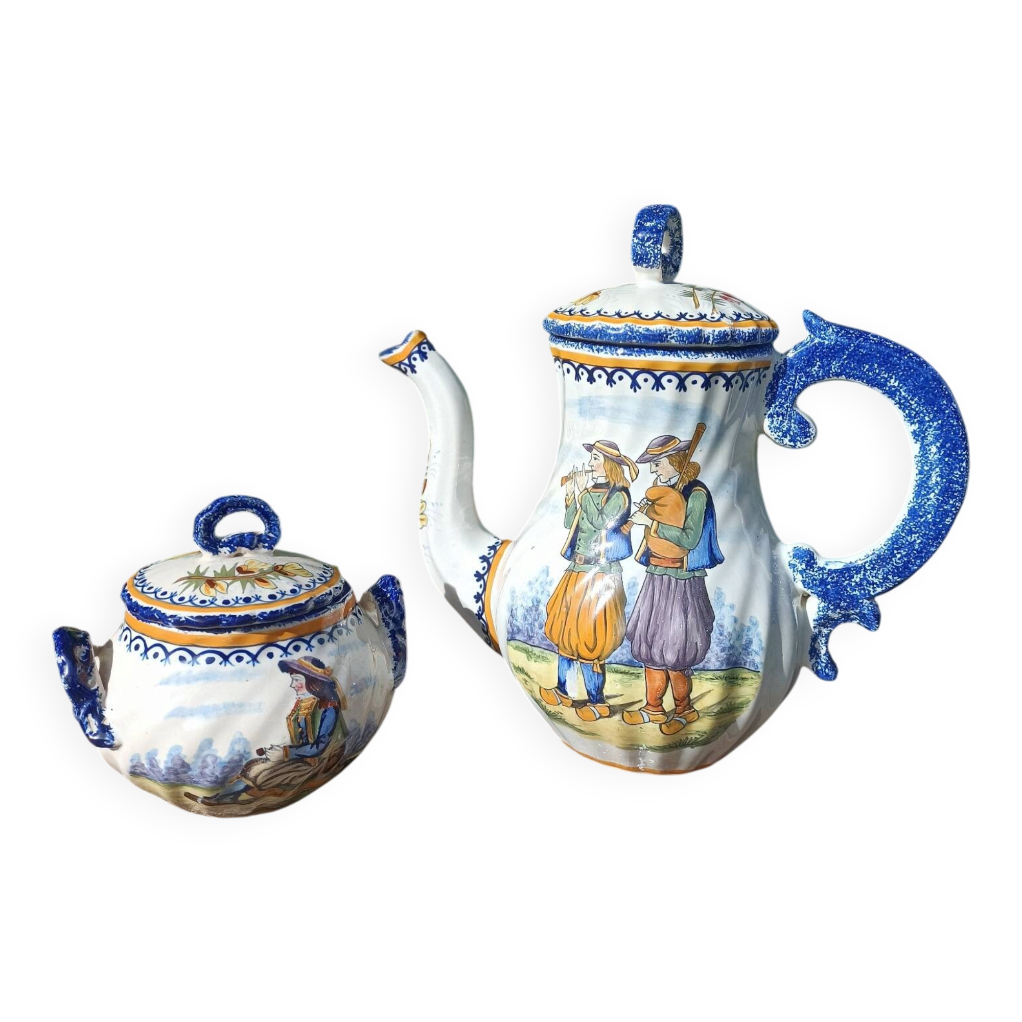 Henriot Quimper Teapot Sugar Bowl