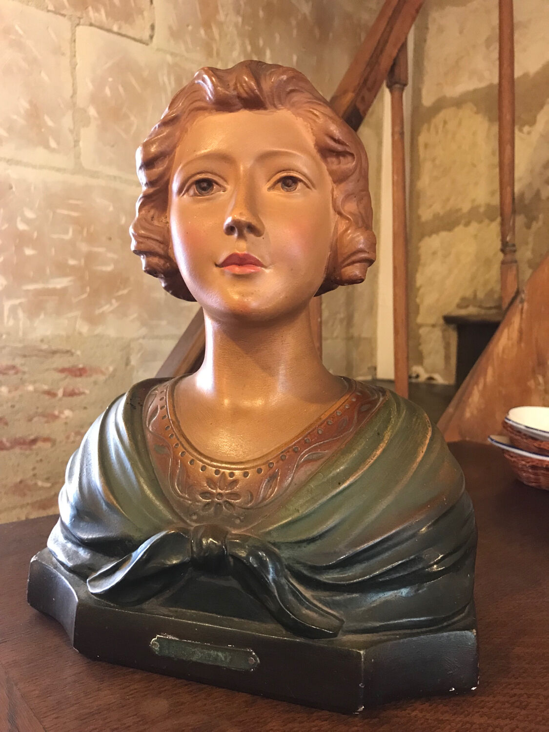 Bust woman plaster