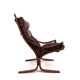 Fauteuil en cuir Westnofa Siesta par Ingmar Relling, 1960