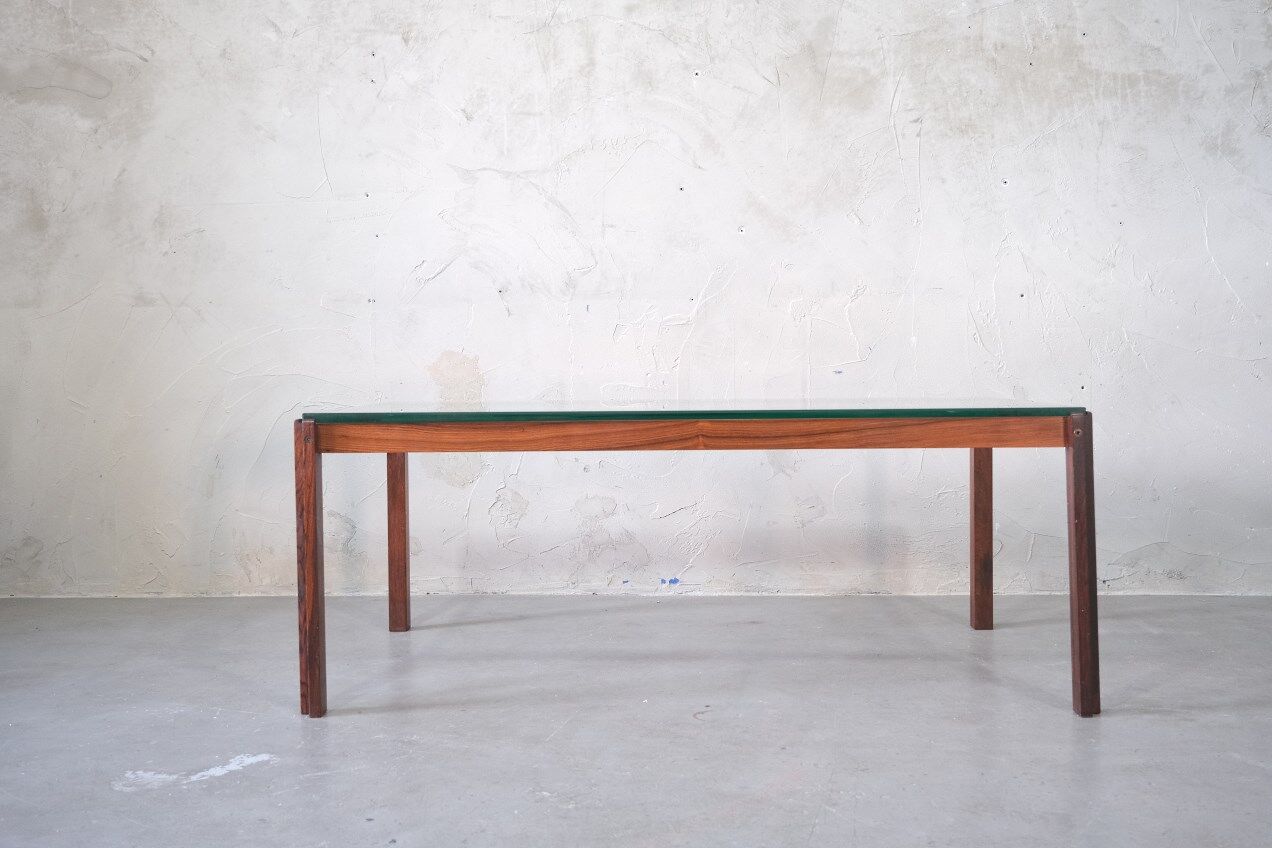 Danish Minimalist Rosewood Coffee Table, 1960s