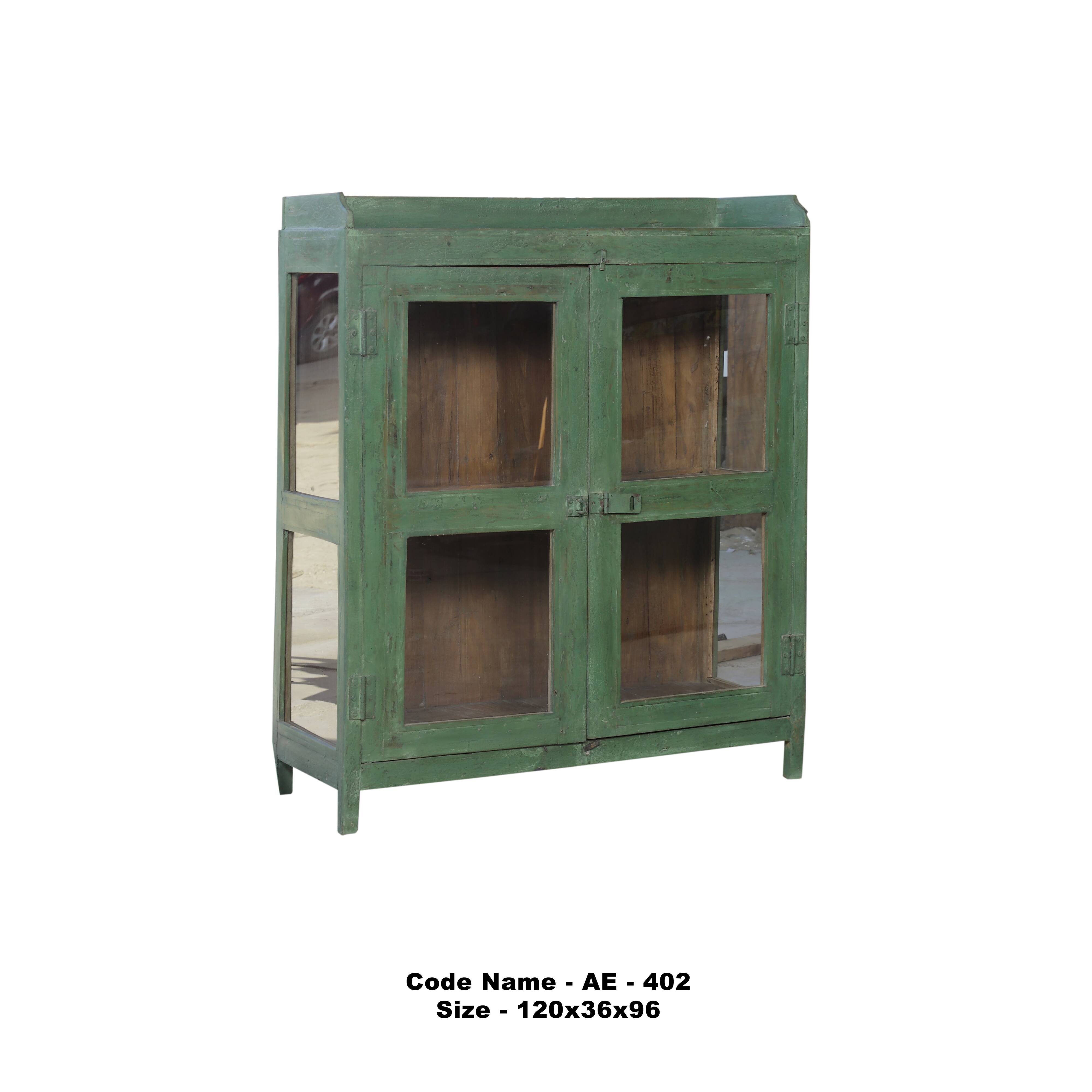 Antique teak sideboard (original light green patina)