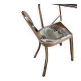 Chrome chair attributed to Starck