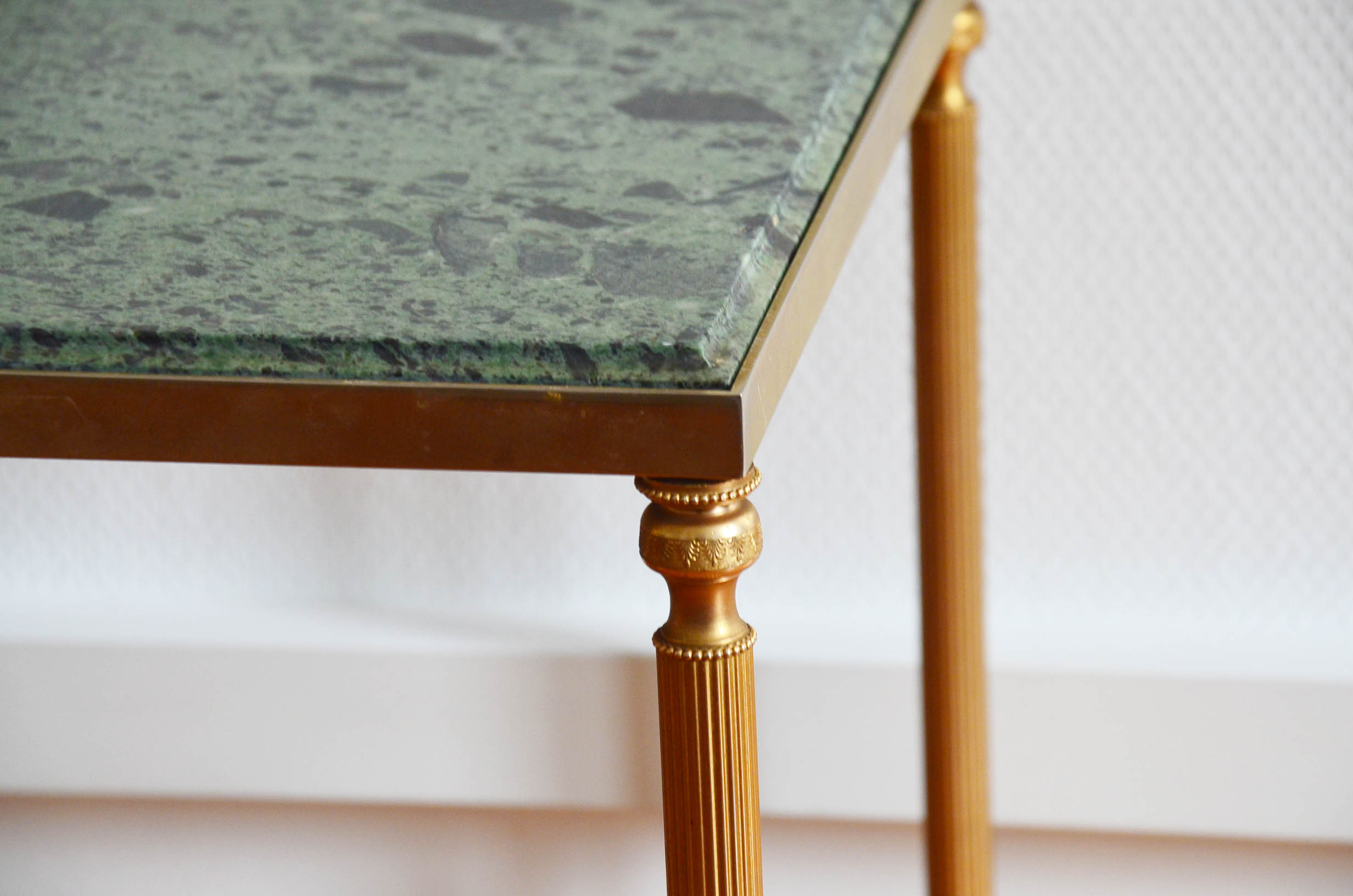 60s green marble coffee table in neoclassical style