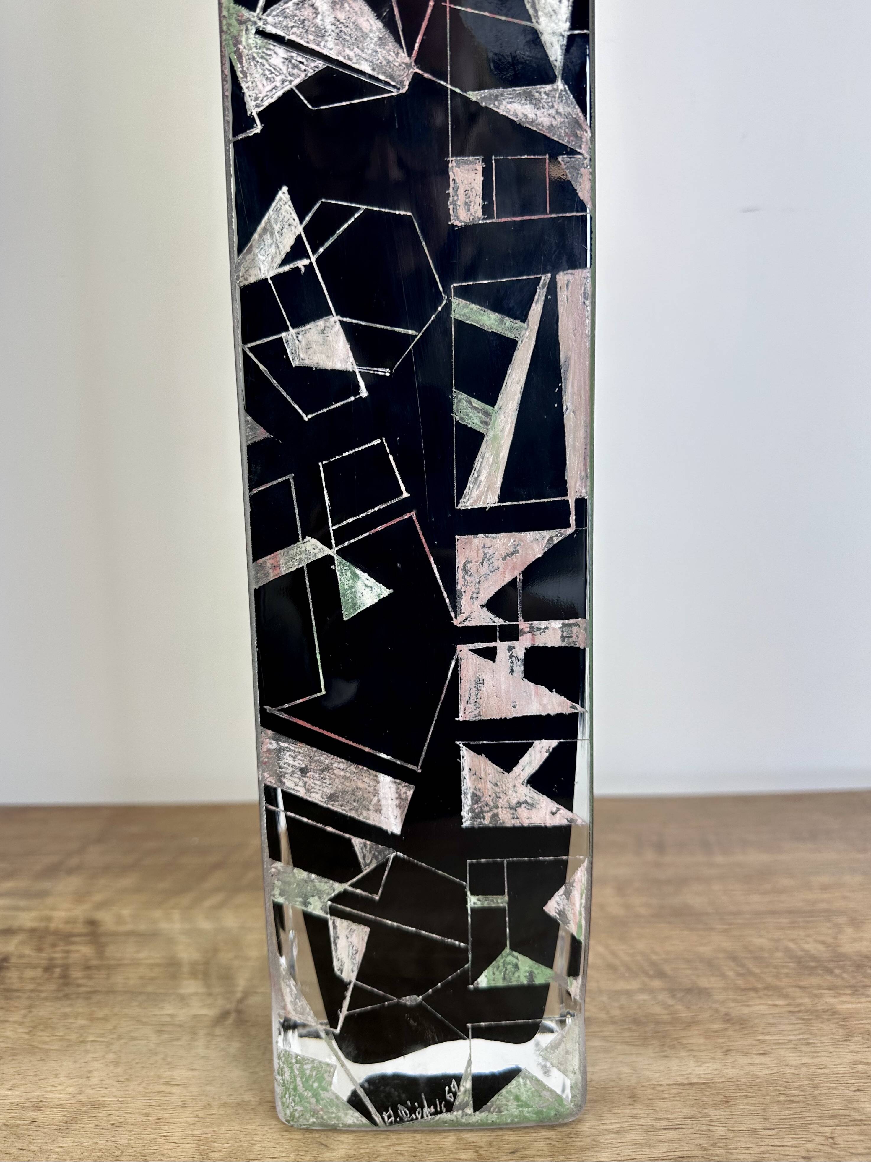 Anatole Riecke Cubist vase 1969 height 70cm