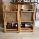 Duo de chaises italiennes  bois et cannage des années 60