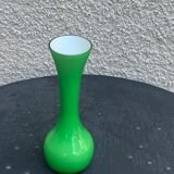 Vintage green opaline vase