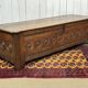 18th-century Breton chestnut bank bench