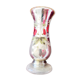 Glass Flower Vase with Inner Mercury Deposition Layer