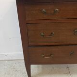 Commode de style Louis XVI en chêne massif XIX siècle