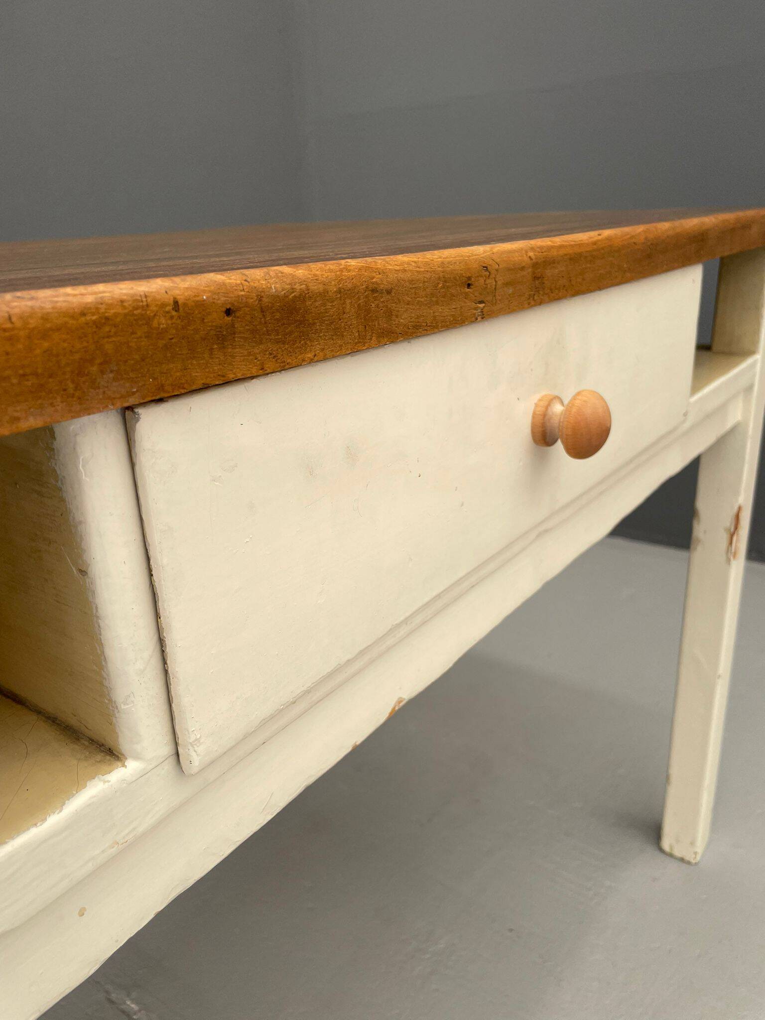 Vintage Writing Desk with Drawer, Czechoslovakia, ca. 1950s–60s