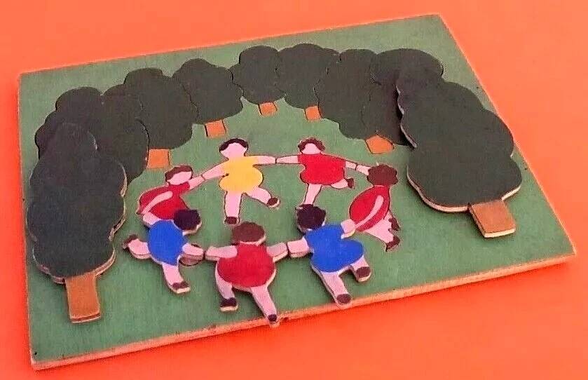 1940s Wooden Puzzle Game "La Ronde"