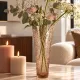 Bubble glass vase signed Biot – Pink beige